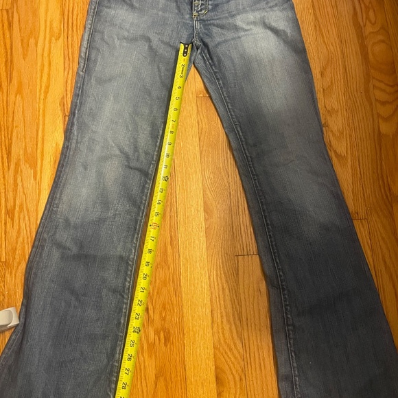 LONG Rock & Republic Jeans Rainbow Embroidered Pocket Roth Flare 29 - Picture 10 of 10